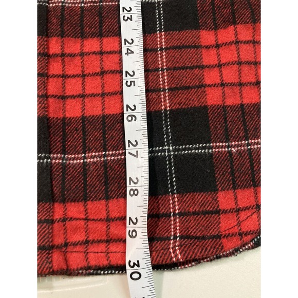 Rainforest Men's Heavyweight Flannel Shirt Black/Red Plaid Size Large‎ - Picture 10 of 10